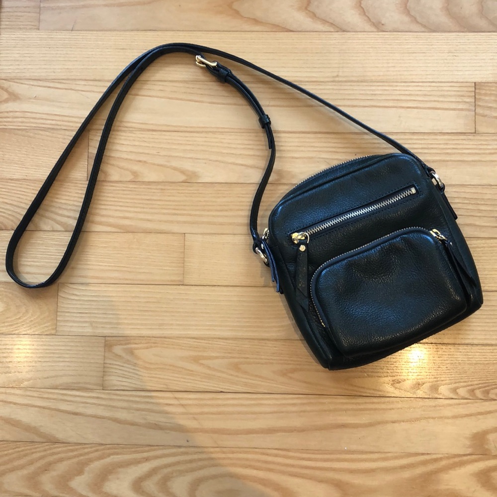 Banana Republic cross body bag, dark green leather
